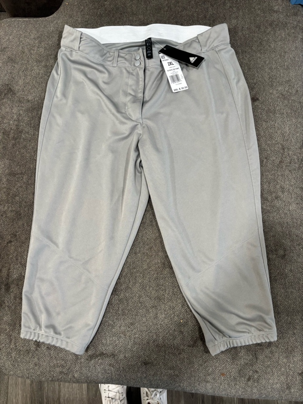 adidas women’s Light Gray Athletic softball Pants